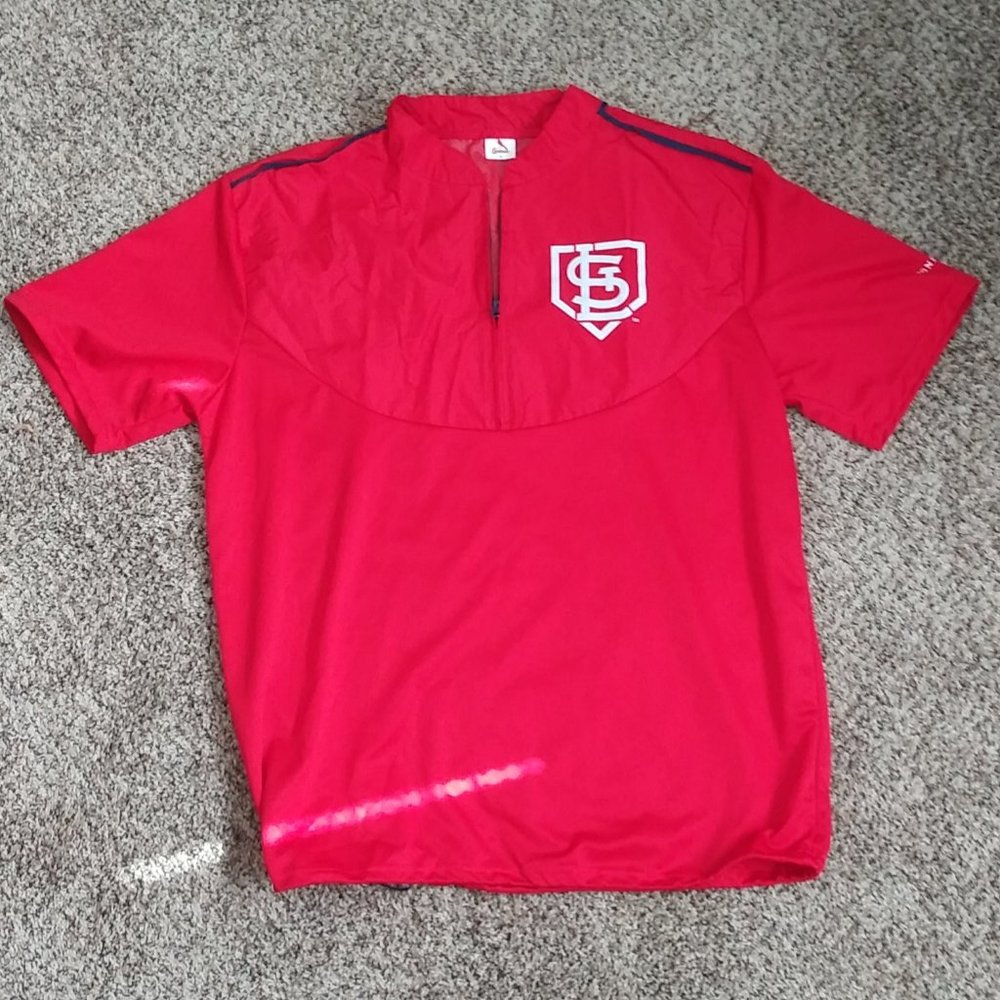 St Louis Cardinals MLB Unisex 1/4 Zip Windbreaker Size XL